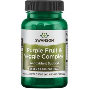 Swanson Purple Fruit &amp; Veggie Complex Комплекс Пурпурни Антиоксиданти х60 веге капсули