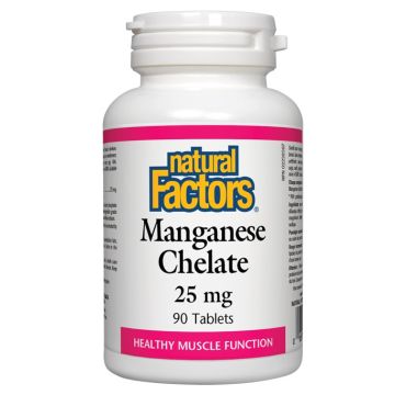 Natural Factors Mangamese Chelate Манган Хелат 25 мг х 90 таблетки