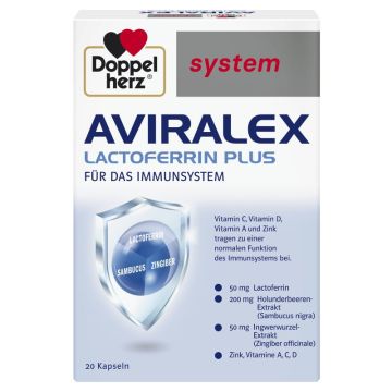 Doppelherz System Aviralex Lactoferrin Plus За висок имунитет 20 капсули