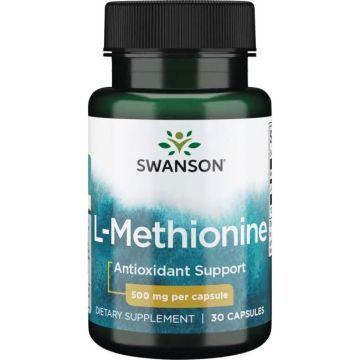 Swanson L-Methionine 100% Чист Л-метионин 500 мг х 30 капсули