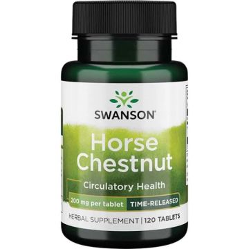 Swanson Timed-Release Horse Chestnut Див конски кестен с 22 % есцин 200 мг х 120 таблетки