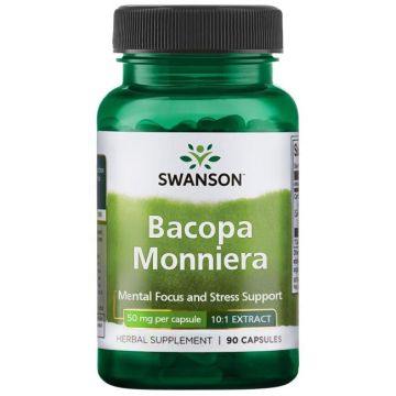 Swanson Bacopa Monniera Бакопа Мониери 50 мг х 90 капсули