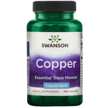 Swanson Copper Мед 2 мг х 300 таблетки
