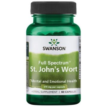 Swanson St. John's Wort Жълт Кантарион 375 мг х 60 капсули