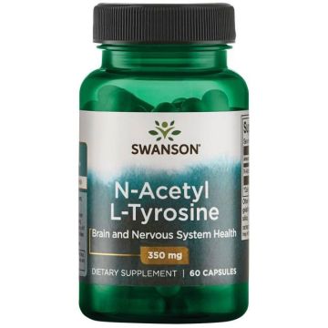 Swanson N-Acetyl L-Tyrosine Н-ацетил Л-тирозин 350 мг х 60 капсули