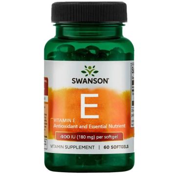 Swanson Vitamin E Витамин Е 400 IU 180 мг х 60 софтгел капсули
