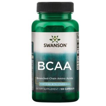 Swanson BCAA Branched-Chain Amino Acids Аминокиселини с разклонена верига 100 капсули