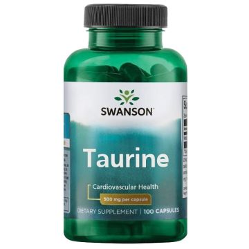 Swanson Taurine Таурин 500 х 100 капсули