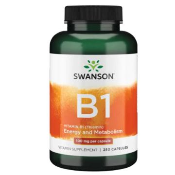 Swanson Vitamin B1 Thiamin Витамин В1 тиамин 100 мг х 250 капсули