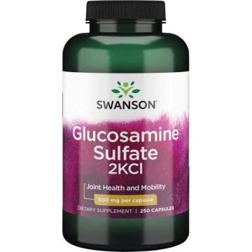 Swanson Glucosamine Sulfate 2KCl Глюкозамин сулфат 500 мг х 250 капсули
