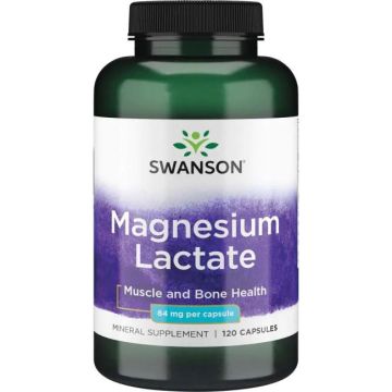 Swanson Magnesium Lactate Магнезиев лактат 84 мг х 120 капсули