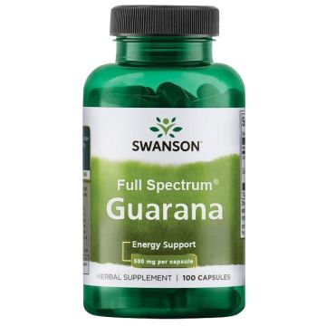 Swanson Guarana Гуарана 500 мг х 100 капсули