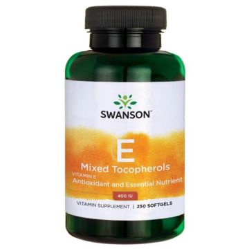 Swanson Vitamin E Mixed Tocopherols Витамин Е смесени токофероли 400 IU 268 мг х 250 софтгел капсули