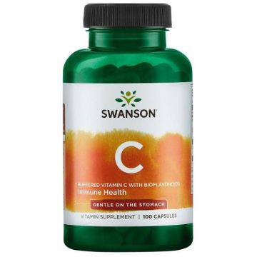 Swanson Buffered C with Bioflavonoids Буфериран витамин C с биофлавоноиди 500 мг х 100 капсули
