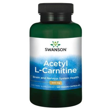 Swanson Acetyl L-Carnitine Ацетил Л-карнитин 500 мг х 100 капсули