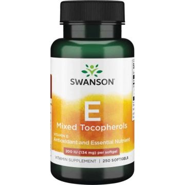 Swanson Vitamin E Mixed Tocopherols Витамин Е смесени токофероли 200 IU 134 мг х 250 софтгел капсули