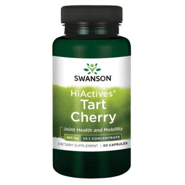 Swanson HiActives Tart Cherry Високоактивен екстракт от череша 465 мг х 60 капсули