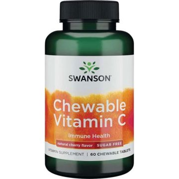 Swanson Sugar-Free Chewable Vitamin C Cherry Витамин Ц за дъвчене с вкус на череша 505 мг х 60 таблетки