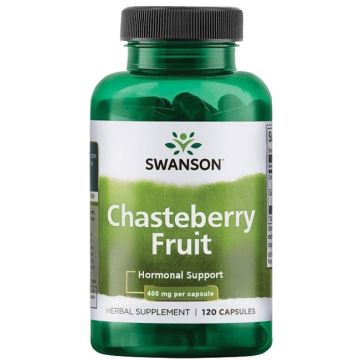Swanson Chasteberry Fruit Плодове от Адамово дърво 400 мг х 120 капсули