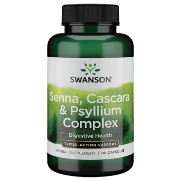 Swanson Senna Psyllium Cascara Complex Комплекс Сена, Псилиум, Каскара 550 мг х 90 капсули
