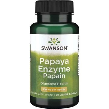 Swanson Papain Papaya Enzyme Папаин ензим от папая 100 мг х 90 капсули