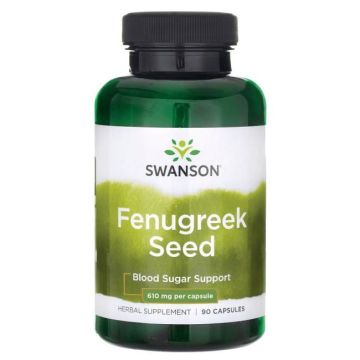 Swanson Fenugreek Seed for Fit Body Семена от сминдух 610 мг х 90 капсули