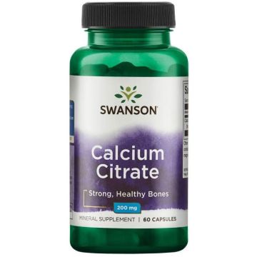Swanson Calcium Citrate Калциев цитрат 200 мг х 60 капсули 