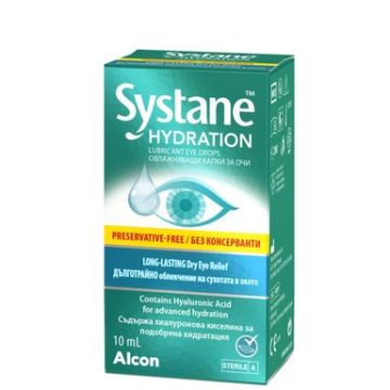 Alcon Systane Hydration Овлажняващи капки за очи без консерванти 10 мл