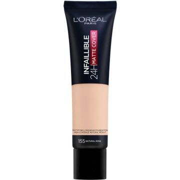 L’Oreal Infallible 24H Matte Cover Дълготраен фон дьо тен с матов ефект SPF18 155 Natural Rose