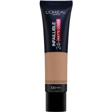 L’Oreal Infallible 24H Matte Cover Дълготраен фон дьо тен с матов ефект SPF18 320 Toffee