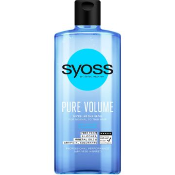 Syoss Pure Volume Мицеларен шампоан за нормална към тънка коса 440 мл