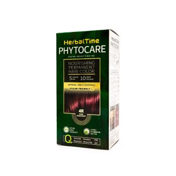 Herbal Time Phytocare Подхранваща трайна боя за коса 4R Тъмна вишна