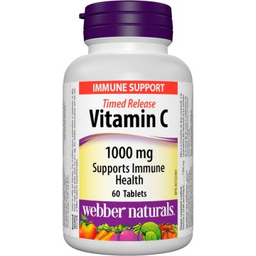 Webber Naturals Витамин С 1000 мг с удължено освобождаване x 60 таблетки