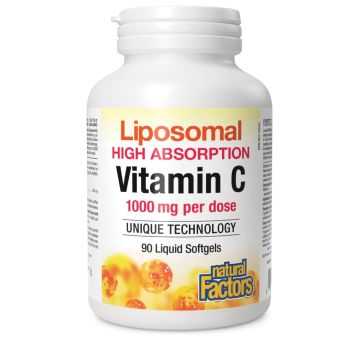 Natural Factors Liposomal Vitamin C Липозомен витамин Ц 500 мг х 90 софтгел капсули