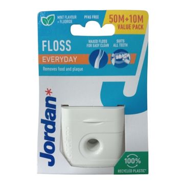 Jordan Everyday Floss Ежедневен конец за зъби с ментов вкус 50 м