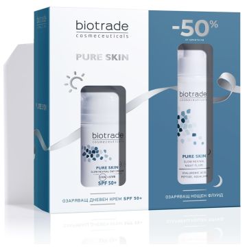 Biotrade Pure Skin Озаряващ дневен крем SPF50+ 50 мл + Biotrade Pure Skin Озаряващ нощен флуид 50 мл Комплект