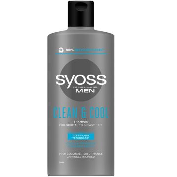 Syoss Men Clean & Cool Шампоан за мъже за нормална към мазна коса 440 мл