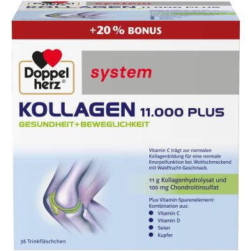 Doppelherz Допелхерц систем Колаген 11.000 25 мл х 30 флакона + 6 флакона подарък Комплект