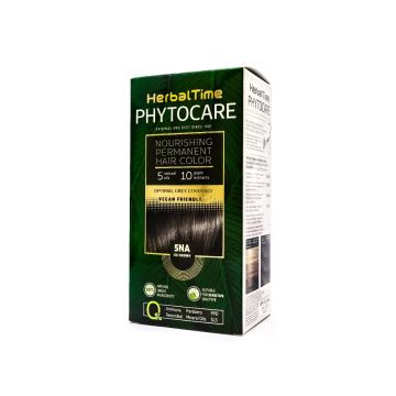 Herbal Time Phytocare Подхранваща трайна боя за коса 5NA Ледено кафяв