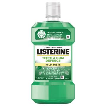 Listerine Teeth & Gum Defence Mild Taste Вода за уста 500 мл