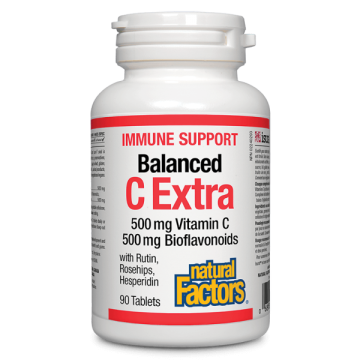 Natural Factors Immune Support C Extra + Quercetin Bioflavonoids Витамин С 500 мг + Биофлавоноиди 500 мг х 90 таблетки