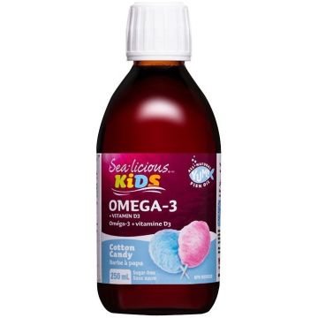 Natural Factors Sea-Licious Kids Omega-3 + Vitamin D3 Омега-3 1500 мг + Витамин Д3 400 IU за деца х 250 мл