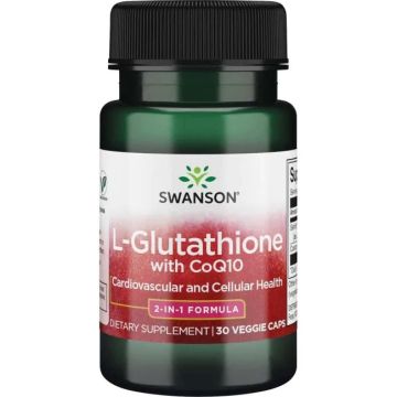 Swanson L-Glutathione with CoQ10 Л-Глутатион с Коензим CoQ10 300 мг х 30 капсули