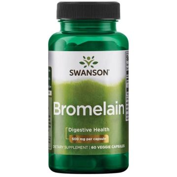 Swanson Maximum Strength Bromelain Максимално Силен Бромелаин 500 мг х 60 капсули