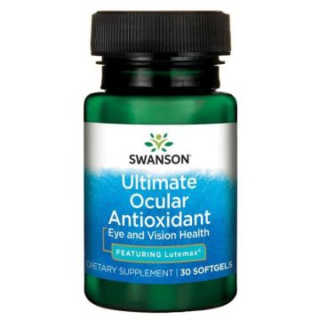 Swanson Ultimate Ocular Antioxidant Мощен антиоксидант за очите 28 мг х 30 софтгел капсули