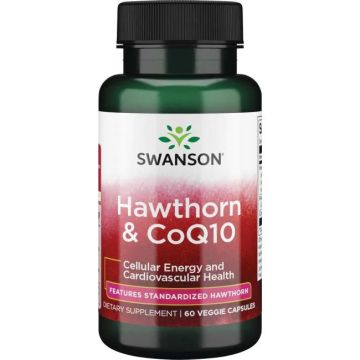 Swanson Hawthorn & CoQ10 Глог и Коензим CoQ10 600 мг х 60 капсули