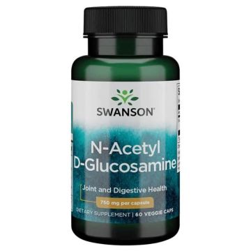 Swanson N-Acetyl D-Glucosamine (N-A-G) Н-Ацетил Д-Глюкозамин 750 мг х 60 капсули