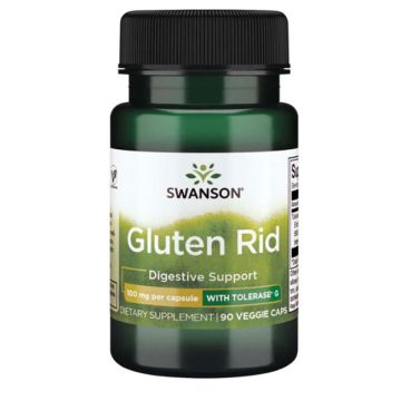 Swanson Gluten Rid with Tolerase G Продукт за отстраняване на глутен с толераза G 100 мг х 90 капсули