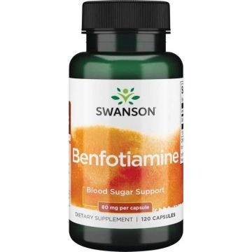 Swanson Benfotiamine Бенфотиамин 80 мг х 120 капсули