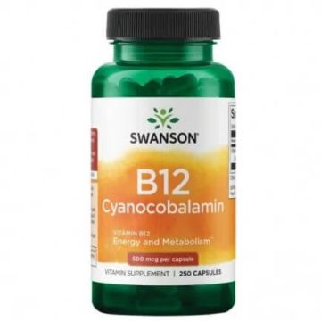 Swanson Vitamin B12 Витамин Б12 500 мкг х 250 капсули